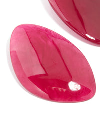 Burgundy Acrylic Statement Drop Earrings - link has visual effect only