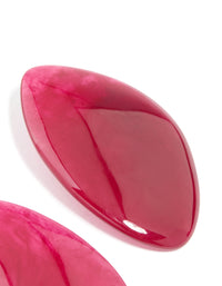 Burgundy Acrylic Statement Drop Earrings - link has visual effect only