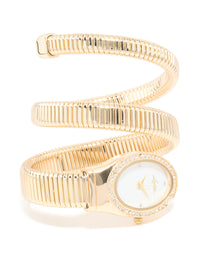 Gold Double Stretch Watch Cuff - link has visual effect only