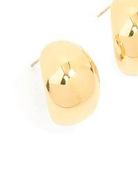Waterproof Gold Plated Stainless Steel  Chunky Stud Earrings - link has visual effect only
