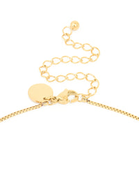Waterproof Gold Plated Stainless Steel  Small Bean Pendant Necklace - link has visual effect only