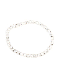 Waterproof Stainless Steel Cubic Zirconia Tennis Bracelet - link has visual effect only