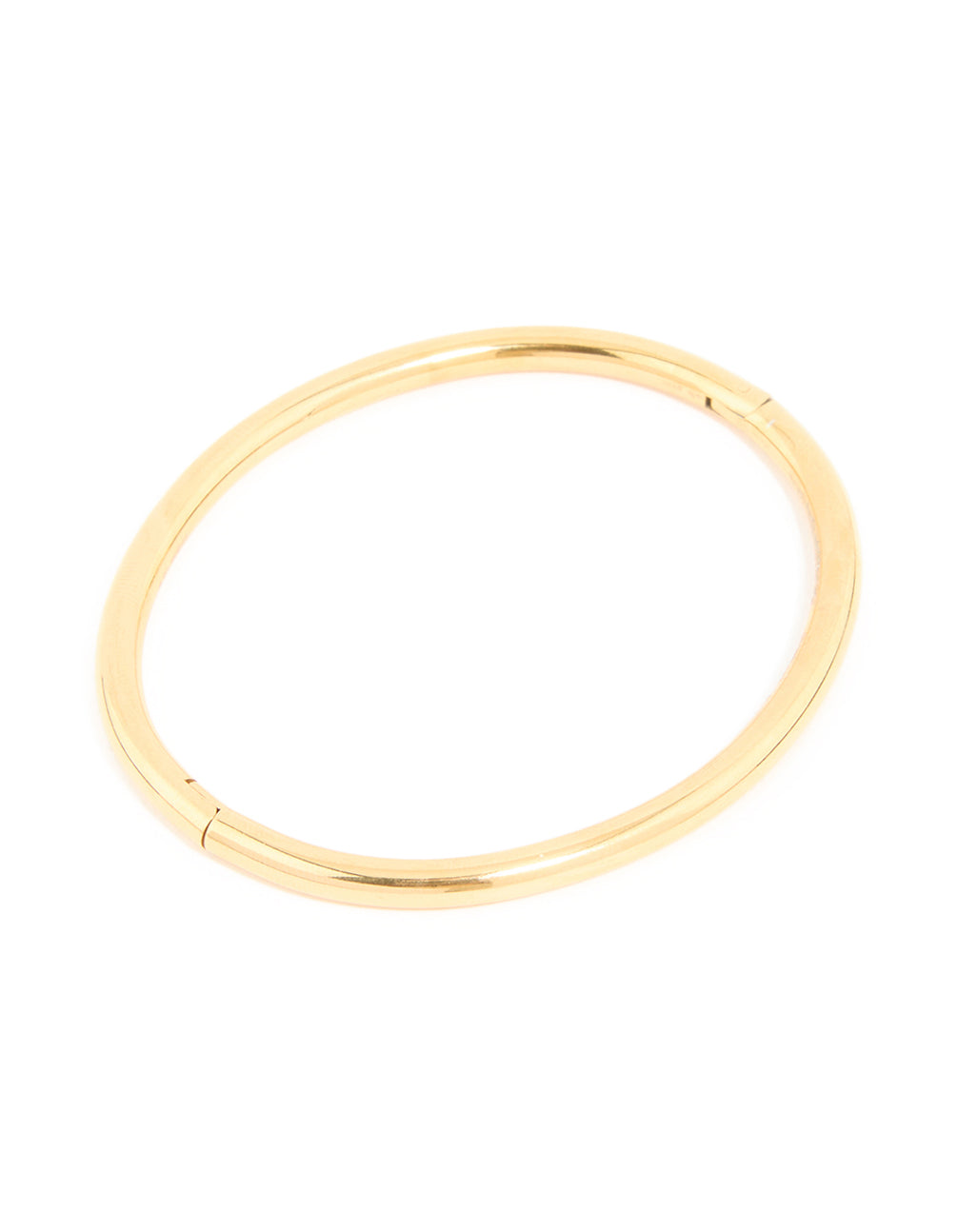 Waterproof Gold Plated Stainless Steel Oval Hinge Bangle