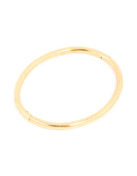 Waterproof Gold Plated Stainless Steel Oval Hinge Bangle - link has visual effect only