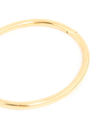 Waterproof Gold Plated Stainless Steel Oval Hinge Bangle - link has visual effect only