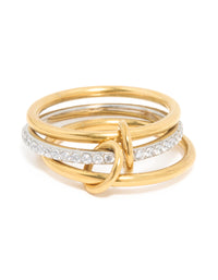 Waterproof Gold Plated Stainless Steel Rondell Spinner Ring - link has visual effect only
