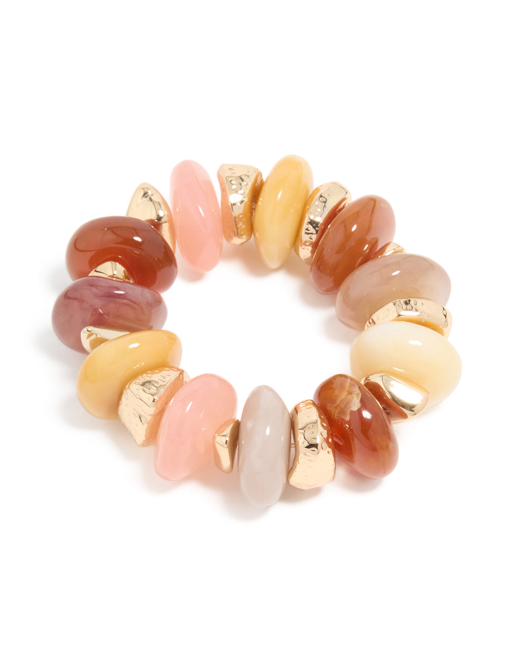 Multicoloured Acrylic Beaded Statement Stretch Bracelet