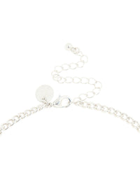 Silver Diamante Multi Drop Necklace - link has visual effect only