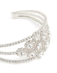 Silver Diamante Snowflake Layered Wrist Cuff - link has visual effect only
