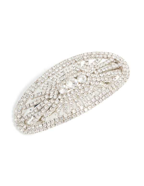 Silver Diamante Hair Clip