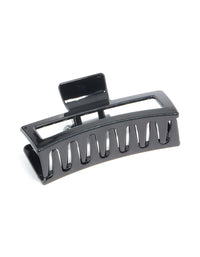 Black Coated Shiny Extra Large Claw Clip - link has visual effect only