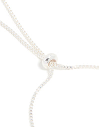 Silver Plated Cubic Zirconia Flower Toggle Bracelet - link has visual effect only
