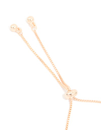 Rose Gold Plated Cubic Zirconia Flower & Butterfly Toggle Bracelet - link has visual effect only