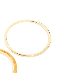 Gold Plated & Acrylic Bangles 2-Pack - link has visual effect only