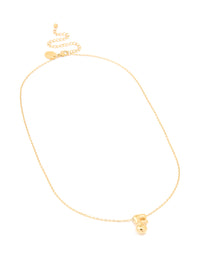 Waterproof Gold Plated Stainless Steel Large Bubble Letter F Necklace - link has visual effect only
