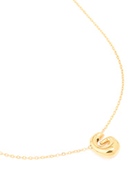 Waterproof Gold Plated Stainless Steel Large Bubble Letter G Necklace - link has visual effect only