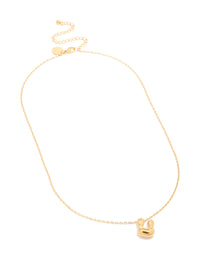Waterproof Gold Plated Stainless Steel Large Bubble Letter U Necklace - link has visual effect only