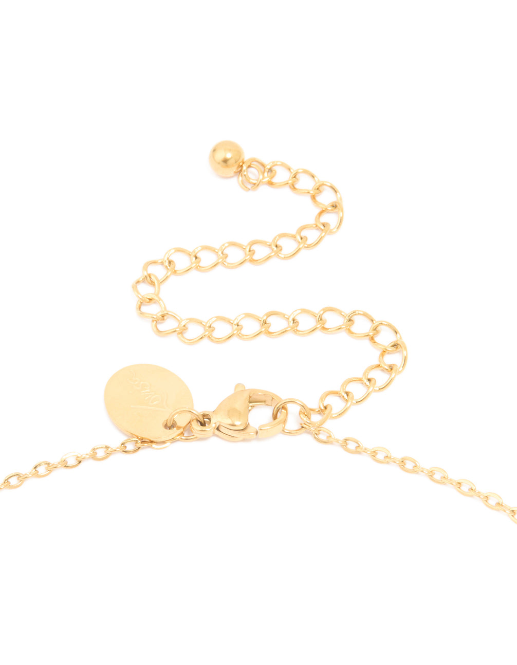 Waterproof Gold Plated Stainless Steel Large Bubble Letter U Necklace