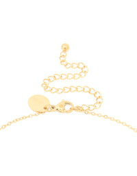 Waterproof Gold Plated Stainless Steel Large Bubble Letter W Necklace - link has visual effect only