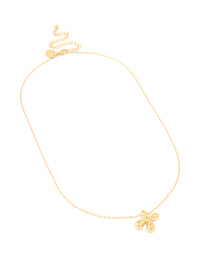 Waterproof Gold Plated Stainless Steel Large Bubble Letter X Necklace - link has visual effect only