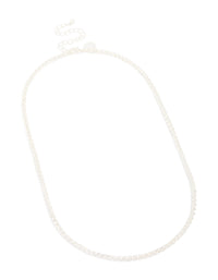 Silver Wheat Chain Necklace - link has visual effect only