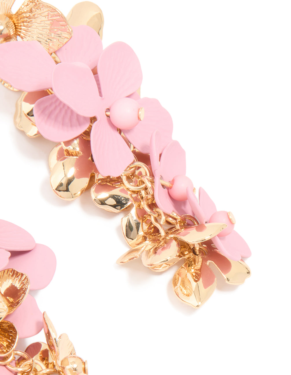 Gold Cascading Flower Drop Earrings