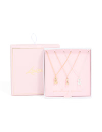 Mixed Metal Mini Teddy Bear Necklaces 3-Pack - link has visual effect only