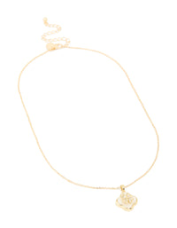 Gold Spinning Clover Pendant Necklace - link has visual effect only