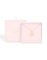 Gold Spinning Clover Pendant Necklace - link has visual effect only