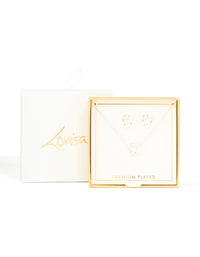 Silver Plated Twisted Circle Necklace & Earrings Set - link has visual effect only