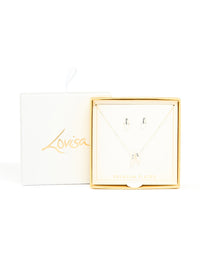 Silver Plated Oval Pendant Necklace & Earrings Set - link has visual effect only