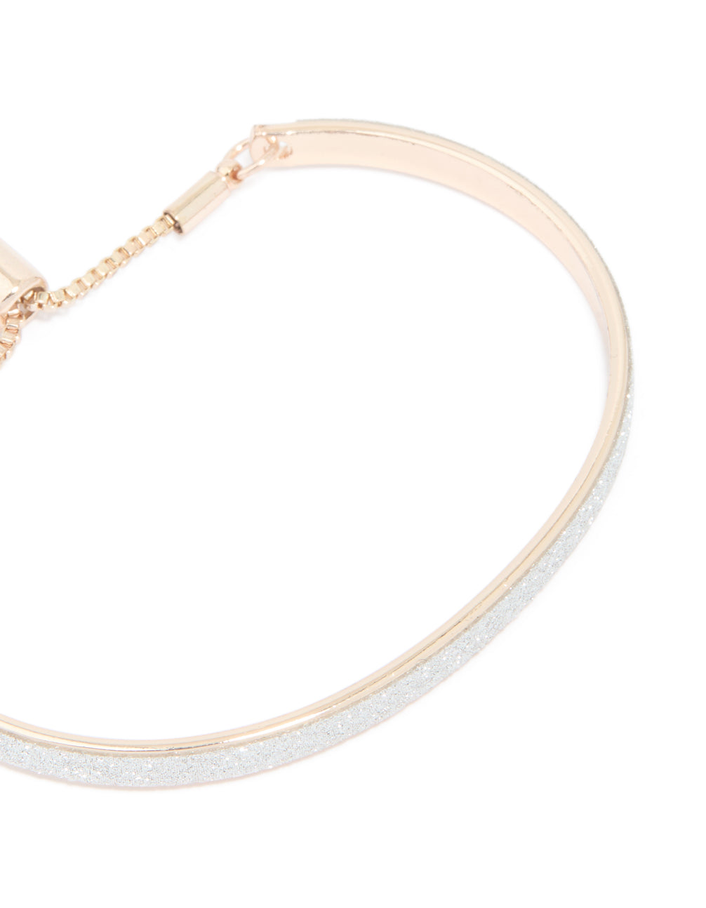 Rose Gold Glitter Toggle Bangle