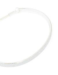 Silver Glitter Toggle Bangle - link has visual effect only