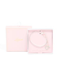 Silver Glitter Toggle Bangle - link has visual effect only