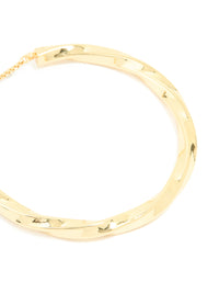 Gold Plated Twisted Toggle Bangle - link has visual effect only
