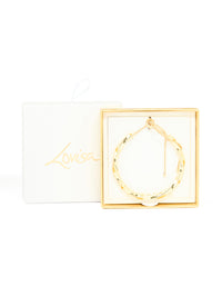 Gold Plated Twisted Toggle Bangle - link has visual effect only