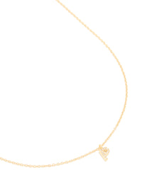 Gold Plated Cubic Zirconia Letter P Necklace - link has visual effect only