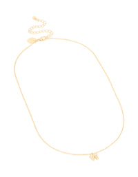 Gold Plated Cubic Zirconia Letter W Necklace - link has visual effect only