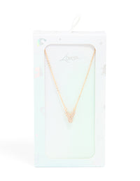 Kids Gold Cubic Zirconia Letter Y Necklace - link has visual effect only