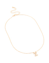 Kids Gold Cubic Zirconia Letter Z Necklace - link has visual effect only