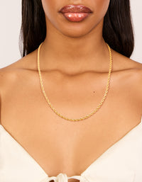 Waterproof Gold Plated Stainless Steel Twisted Chain Necklace - link has visual effect only