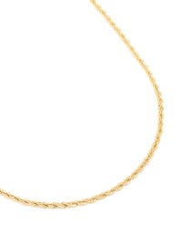 Waterproof Gold Plated Stainless Steel Twisted Chain Necklace - link has visual effect only