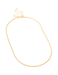 Waterproof Gold Plated Stainless Steel Twisted Chain Necklace - link has visual effect only