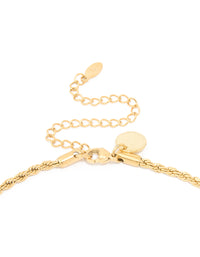Waterproof Gold Plated Stainless Steel Twisted Chain Necklace - link has visual effect only
