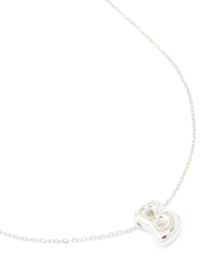 Waterproof Stainless Steel Large Bubble Letter B Necklace - link has visual effect only