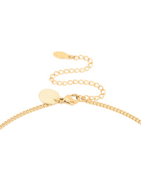 Waterproof Gold Plated Stainless Steel Circle Capricorn Zodiac Sign Necklace - link has visual effect only