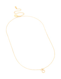 Waterproof Gold Plated Stainless Steel Cubic Zirconia Taurus Zodiac Sign Necklace - link has visual effect only