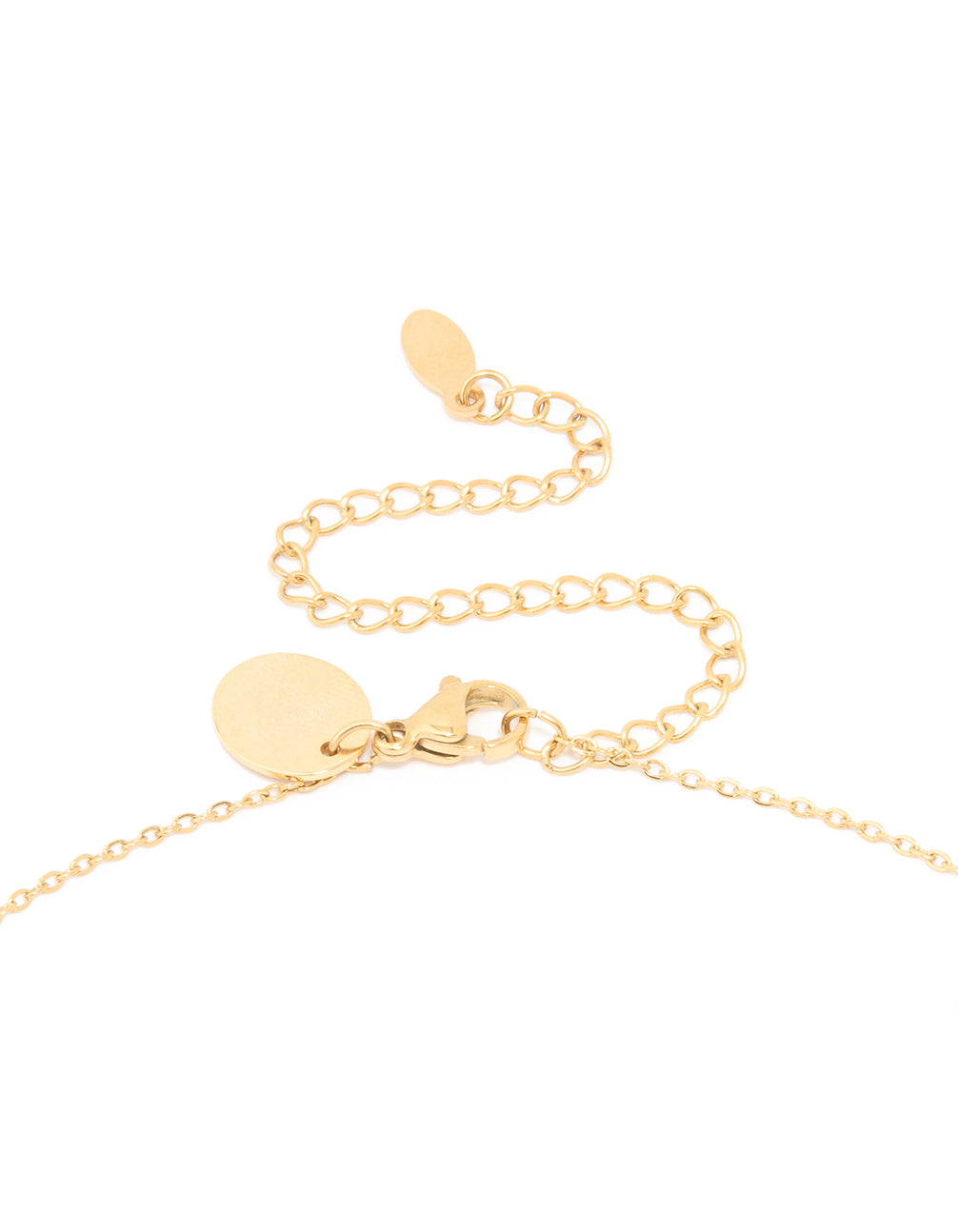 Waterproof Gold Plated Stainless Steel Cubic Zirconia Libra  Zodiac Sign Necklace