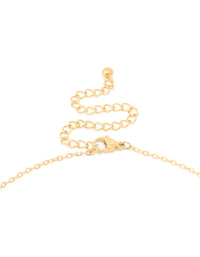 Waterproof Gold Plated Stainless Steel Mini Bubble Letter T Necklace - link has visual effect only