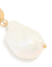 Waterproof Gold Plated Stainless Steel Freshwater Pearl Charm - link has visual effect only